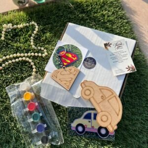 Handcrafted Superman And Car Keychain by Mud Moves — Hero View