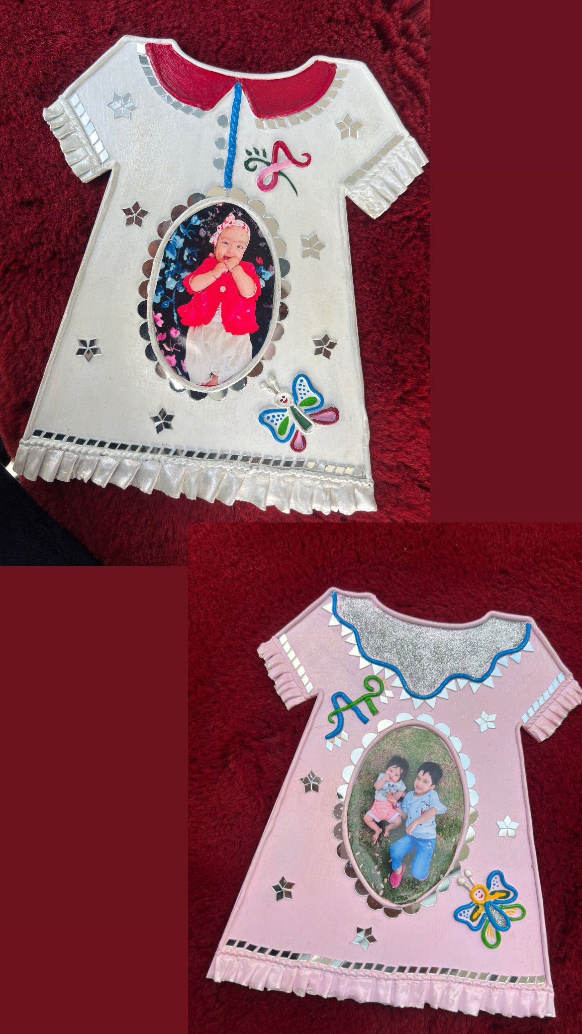 Photo Frames Art: Dress of Memories Baby Photo Frame Handcrafted by Mud Moves Artisans