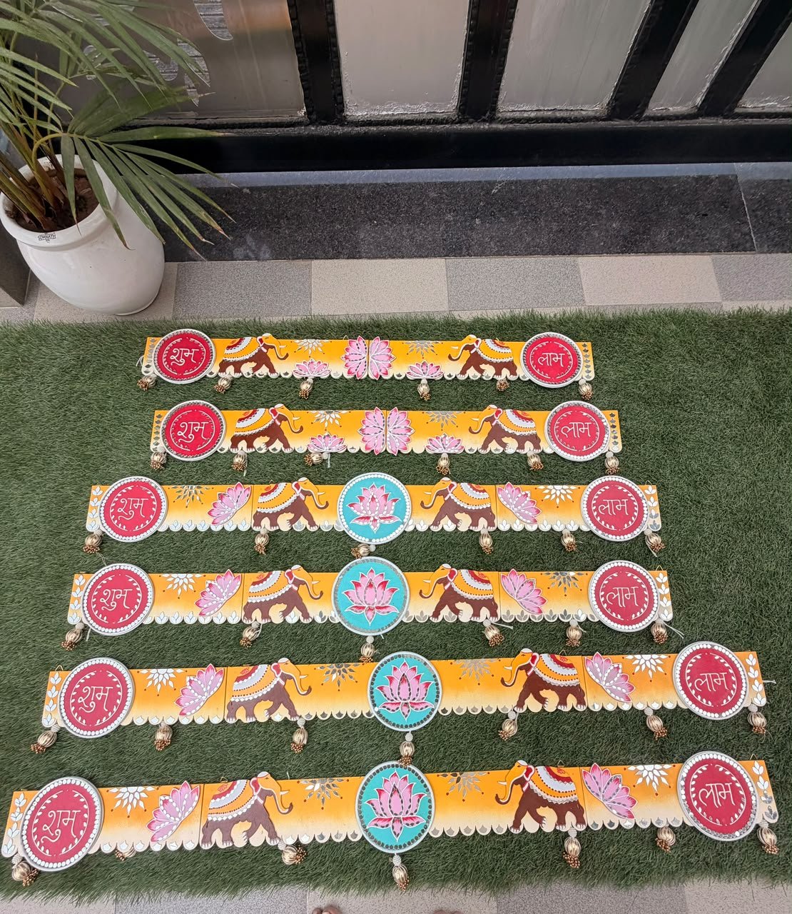 Elephant Theme Toran Bandarwal 42 Inch — Handmade by Mud Moves | Festive Door Decor