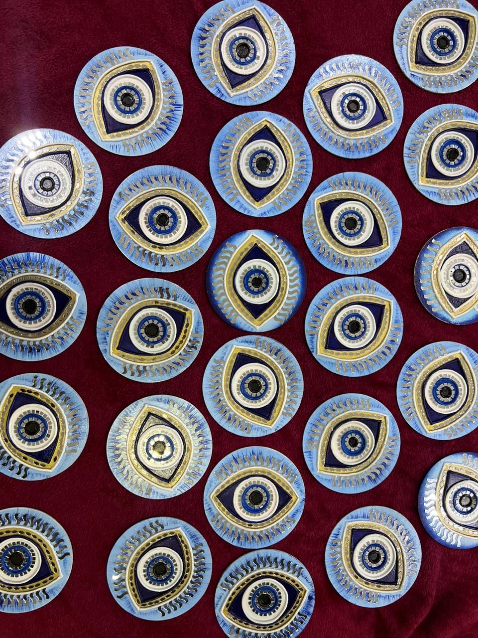 Handcrafted Evil Eye 6Inch Dia by Mud Moves — Hero View