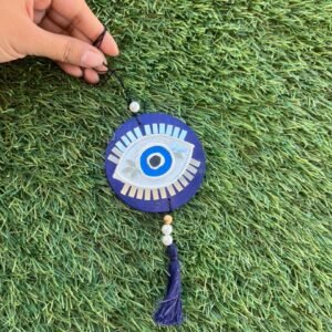 Handcrafted Evil Eye Car Hanging Protection Charm by Mud Moves — Hero View