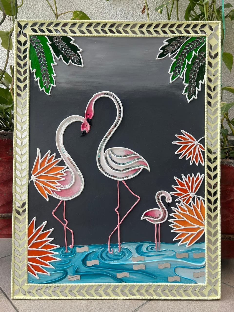 Handcrafted Flamingo In Pair by Mud Moves — Hero View