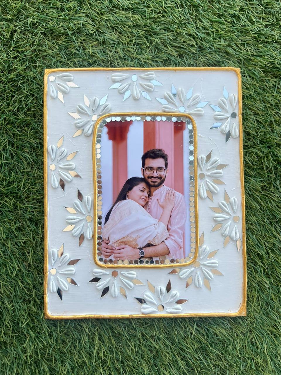 Handcrafted Flower Gold Line by Mud Moves — Hero View