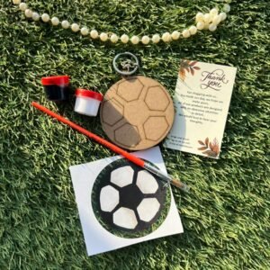 Handcrafted Football Keychain by Mud Moves — Hero View