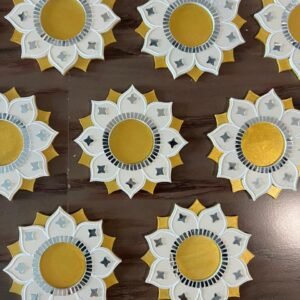 Handcrafted Golden Lotus T-Light by Mud Moves — Hero View