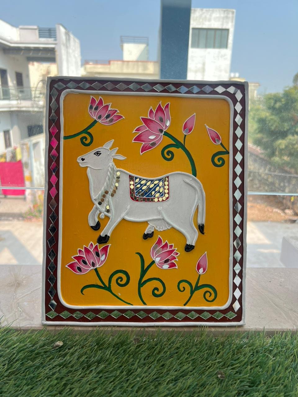 Handcrafted Kamdhenu Wall Art by Mud Moves — Hero View