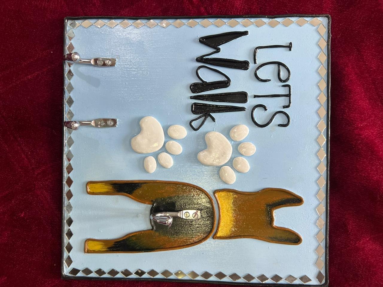 Handcrafted Lets Walk Leash Holder by Mud Moves — Hero View