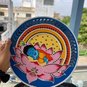 Handcrafted Little Krishna Frame by Mud Moves — Hero View