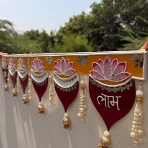 Paan Shaped Toran Bandarwal 42 Inch — Handcrafted by Mud Moves | Festive Door Decor