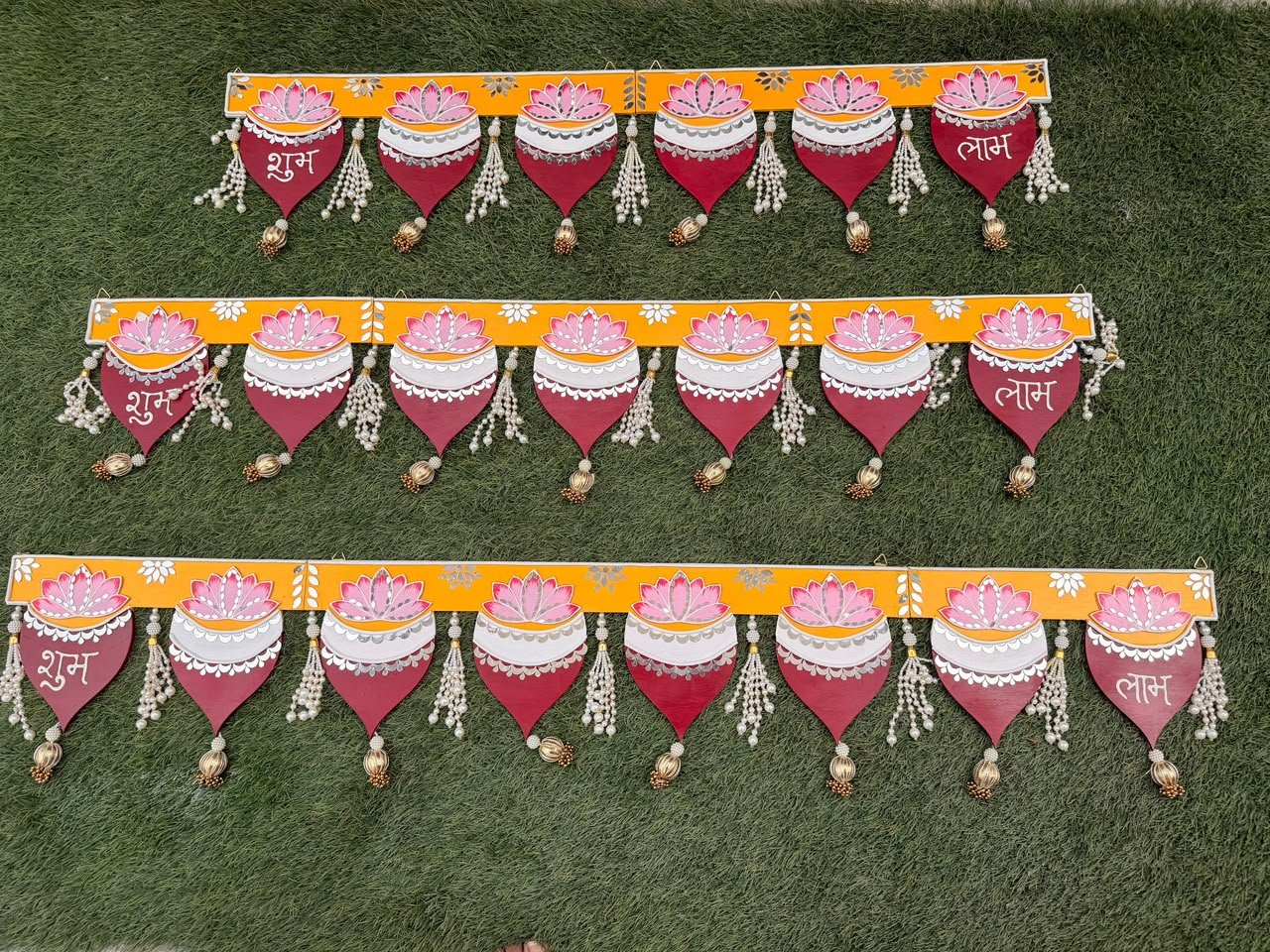 Paan Shaped Toran Bandarwal 48 Inch Large — Handmade by Mud Moves | Grand Entrance Decor