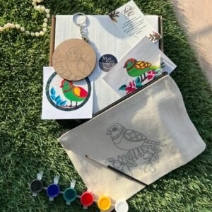 Handcrafted Parrot Keychain And Bag Kit by Mud Moves — Hero View