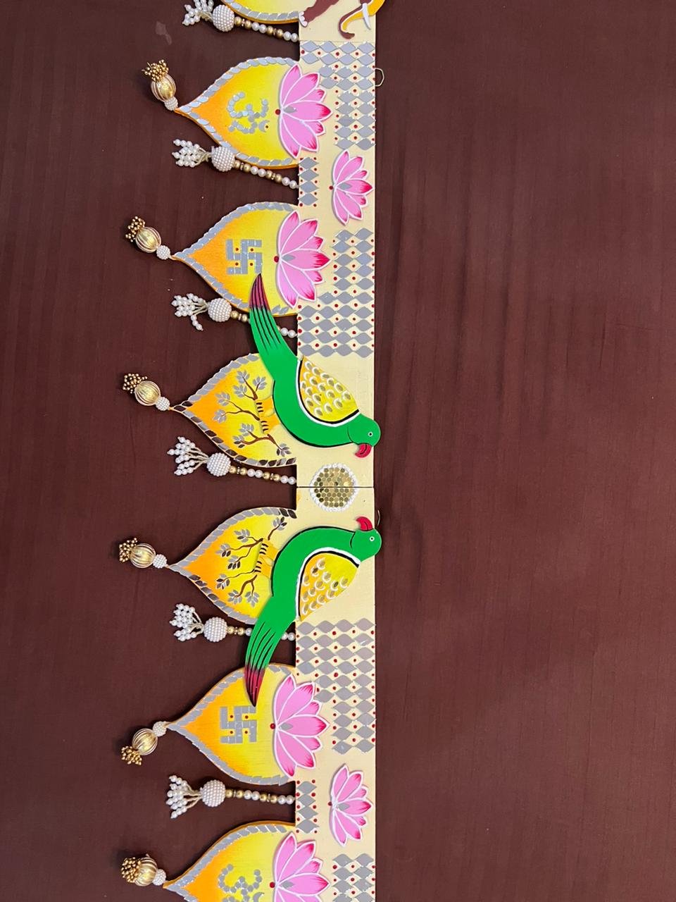 Parrot Theme Handmade Toran — Premium Indian Toran & Bandarwal Decor by Mud Moves