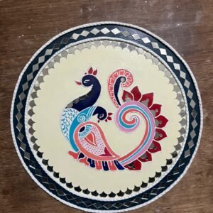 Handcrafted Peacock Wall Plate by Mud Moves — Hero View