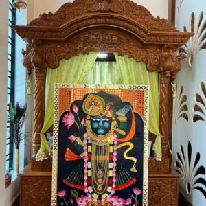 Handcrafted Shreenathji Pichwai Wall Art by Mud Moves — Hero View