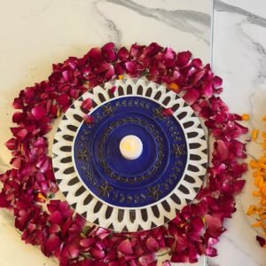 Handcrafted Shubh Chakra Blue by Mud Moves — Hero View