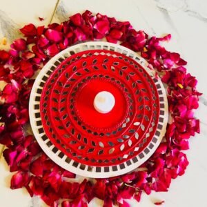 Handcrafted Shubh Chakra Red by Mud Moves — Hero View