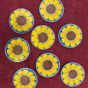 Handcrafted Sunflower T-Light by Mud Moves — Hero View