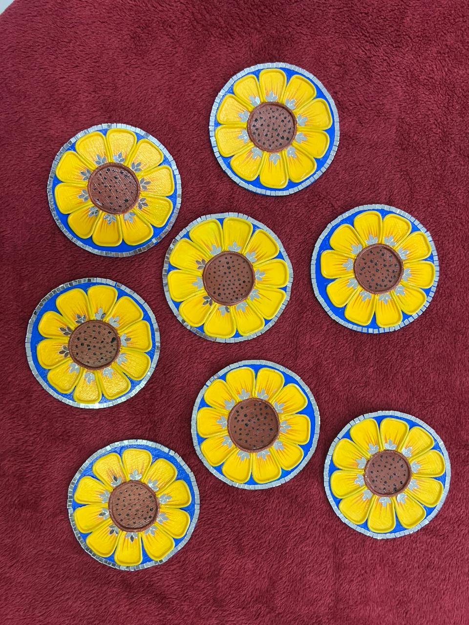 Handcrafted Sunflower T-Light by Mud Moves — Hero View