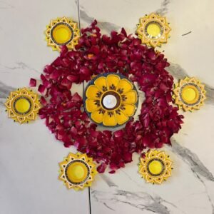 Handcrafted Sunflower With T-Light by Mud Moves — Hero View
