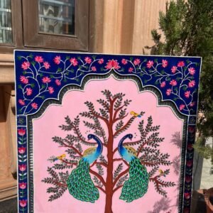 Handcrafted Tree of Blessings - Pichwai Peacock Wall Art by Mud Moves — Hero View