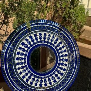 Handcrafted Warli Art Decorative Mirror by Mud Moves — Hero View