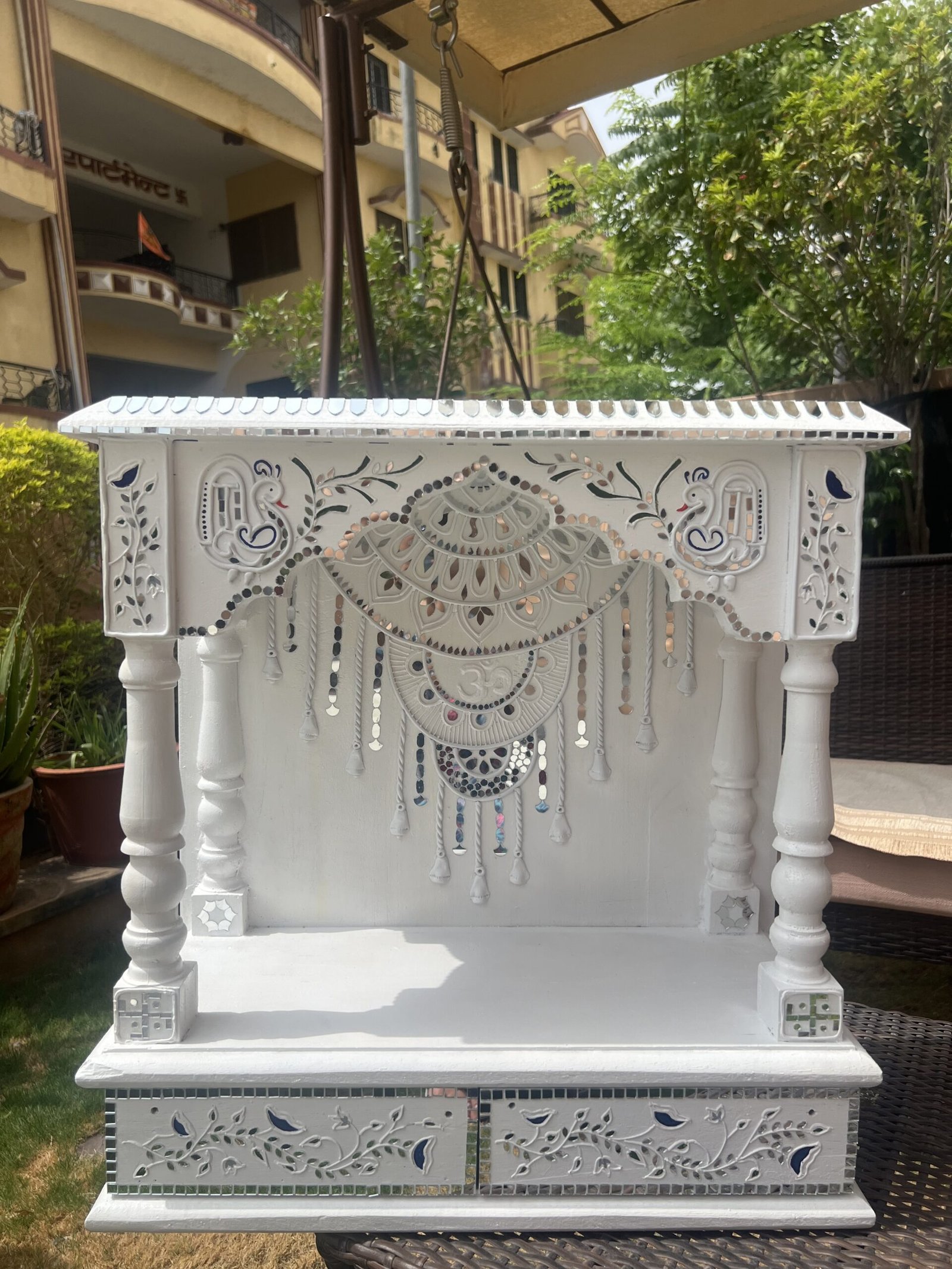 Wooden Puja Ghar — Premium Indian Sacred & Divine Art Decor by Mud Moves