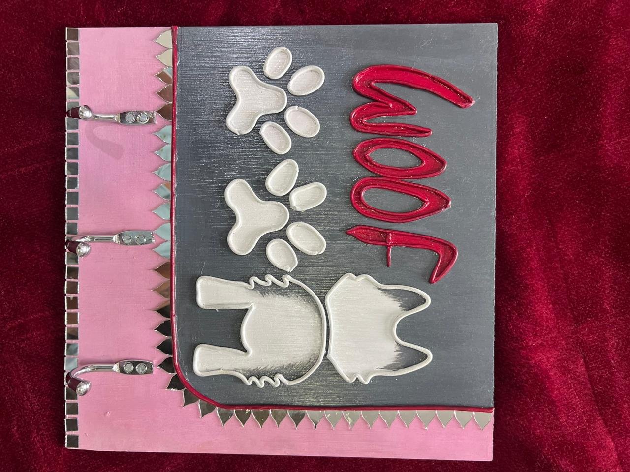 Handcrafted Woof Leash Holder by Mud Moves — Hero View